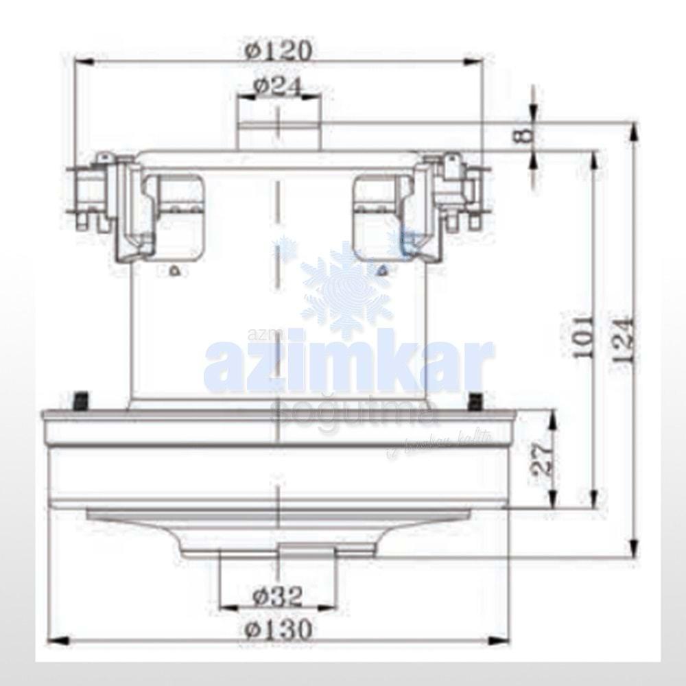 UNİCO CG-30 HD SÜPÜRGE MOTOR BAKIR SARGI 2400W