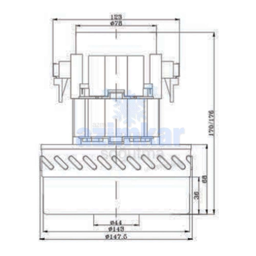 UNİCO CG-60 HD SÜPÜRGE MOTOR BAKIR SARGI 1400W