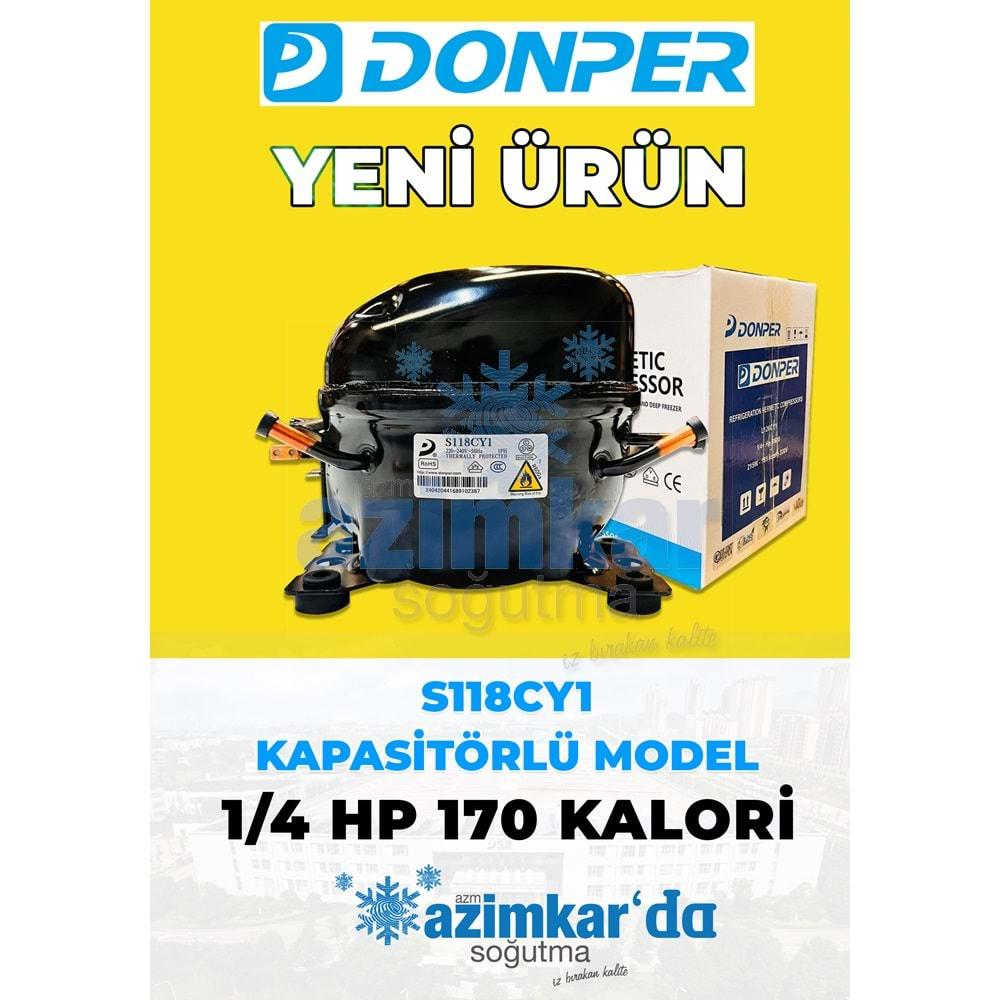 DONPER S118CY1 1/4 HP 170KCAL 197W R600A KOMPRESÖR