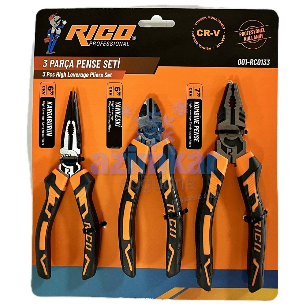 RİCO 3 PARÇA PRFOSYENEL PENSE SETİ