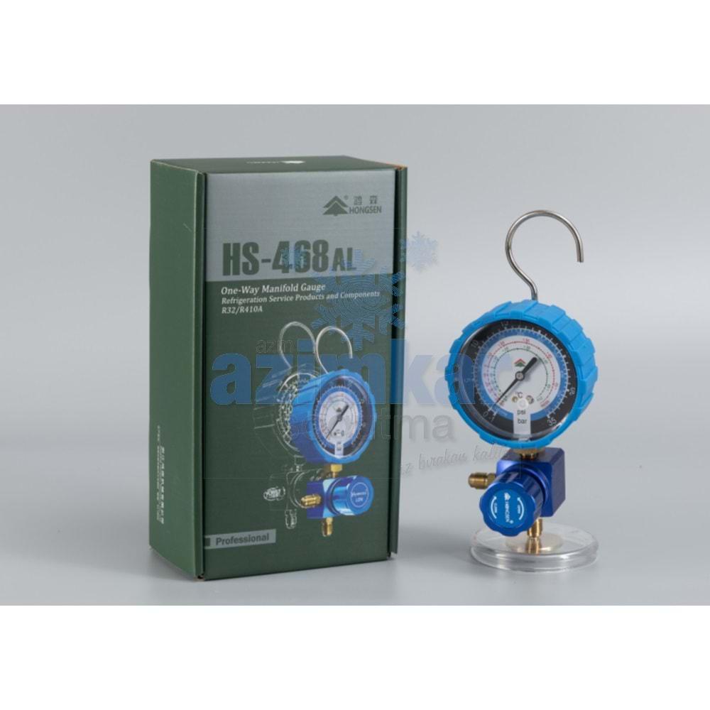 HONGSEN HS-468AL TEKLİ MANİFOLD R32/R410 HORTUMSUZ
