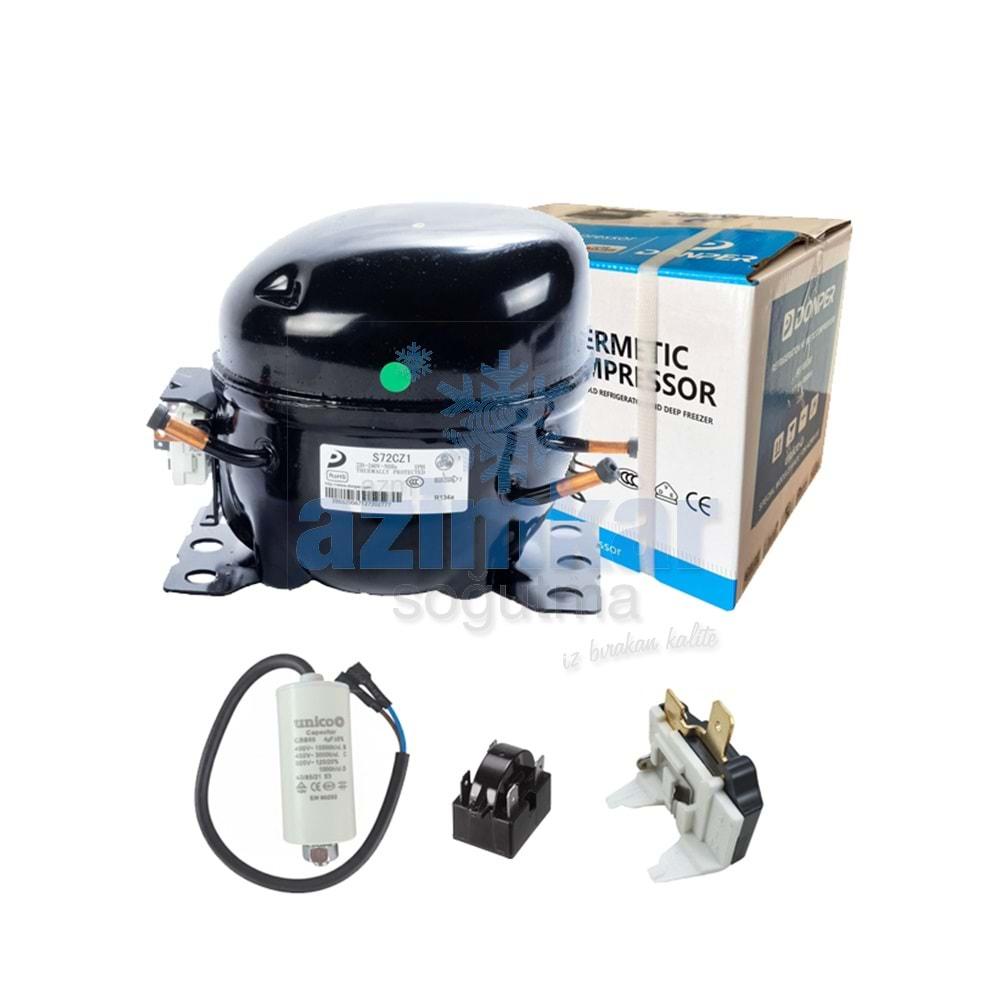 DONPER S72CZ1 (L72CZ1) 1/4 HP 170KCAL 195W R134A KOMPRESÖR