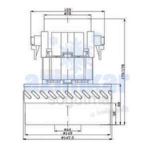 UNİCO CG-60 HD SÜPÜRGE MOTOR BAKIR SARGI 1400W