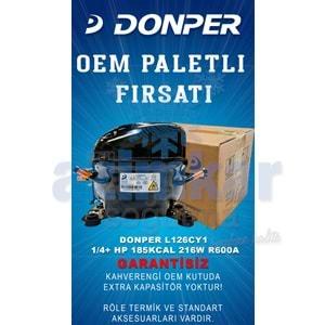 DONPER OEM L126CY1 1/4+ HP 185KCAL 216W R600A KOMPRESÖR