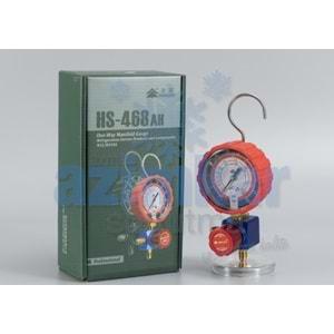 HONGSEN HS-468AH TEKLİ MANİFOLD R32/R410 HORTUMSUZ