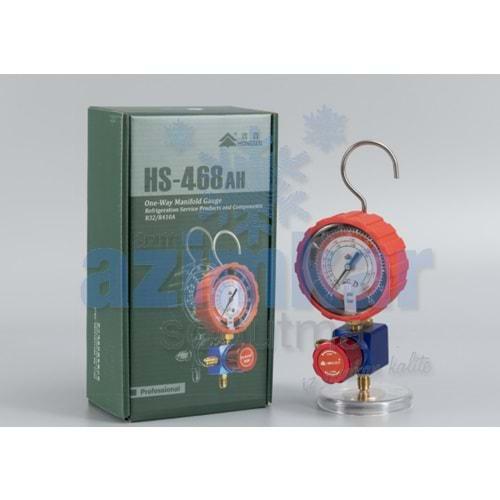 HONGSEN HS-468AH TEKLİ MANİFOLD R32/R410 HORTUMSUZ