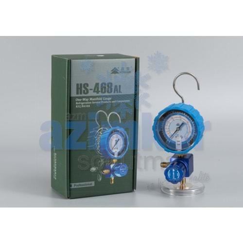 HONGSEN HS-468AL TEKLİ MANİFOLD R32/R410 HORTUMSUZ